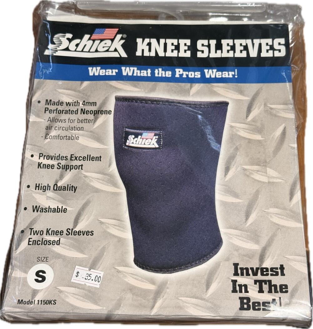 New Schiek Knee Sleeves Model 1150KS Size S 4mm Perforated Neoprene Pair NIP